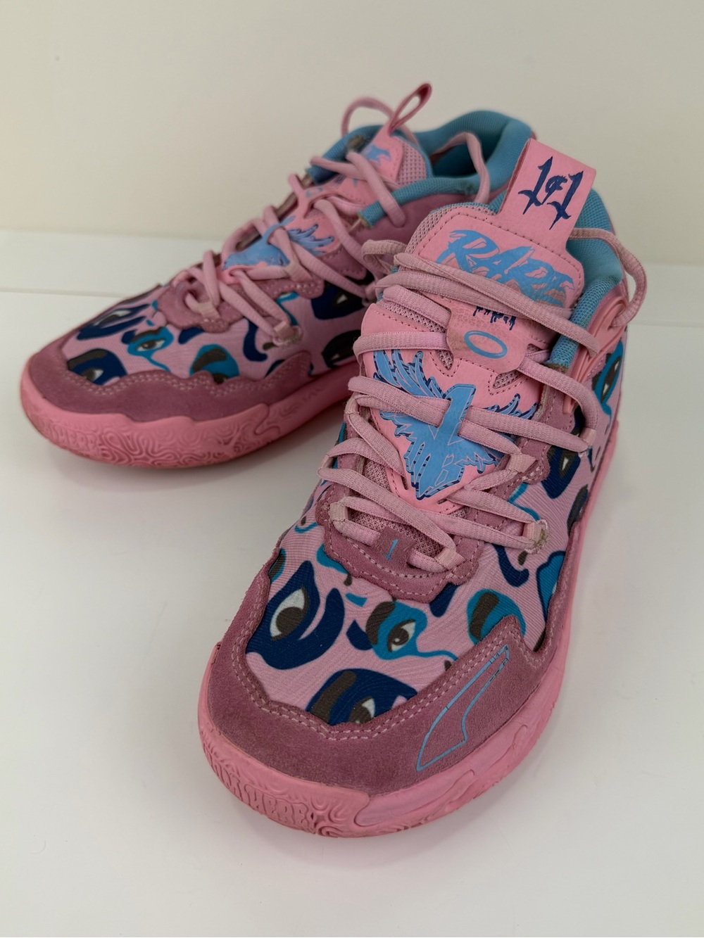 Puma LaMelo Ball MB.01 Rick and Morty Pink Basketball Shoes US Size 6.5